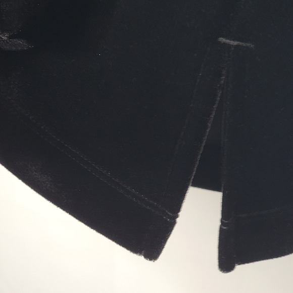 Chico's Black Velvet Tunic Top Women's 2/12/L 3/4 Sleeve Round Neck Minimalist - Picture 4 of 11